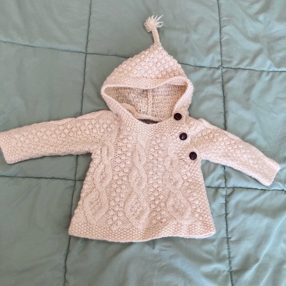 Aran Mills Wool Baby Sweater